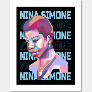 Abstract Nina Simone in WPAP Posters and Art